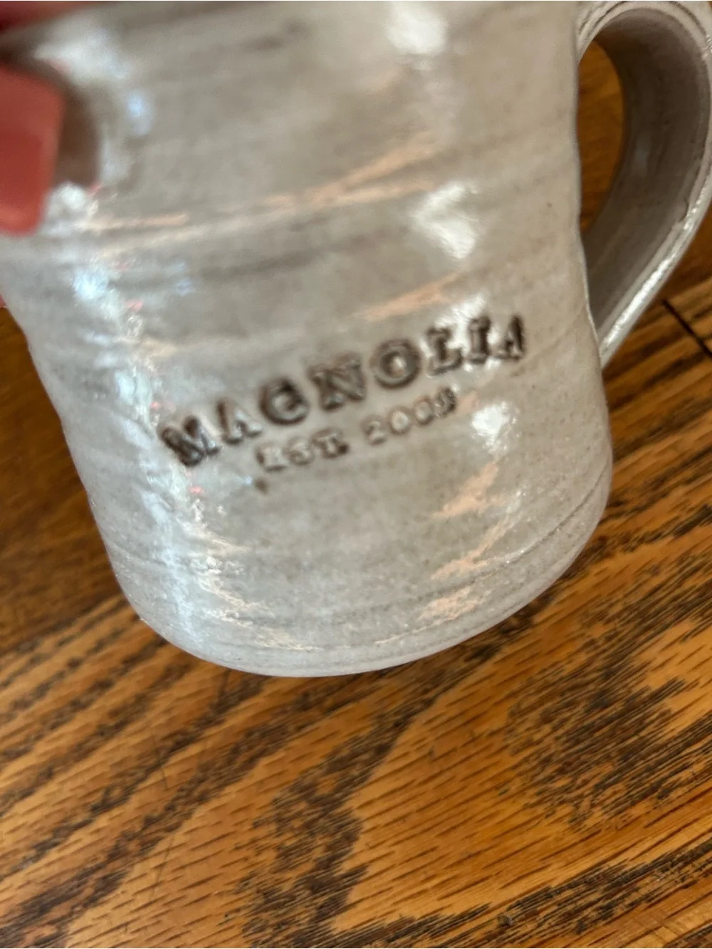 Magnolia Pottery Mug Coffee Cup Grey Clay Black Oak Art Waco Texas
